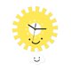 thumbnail image 2 of Reloj de pared de péndulo, decorativo, creativo, con diseño de dibujos animados, silencioso, con forma de sol, ideal para aulas, cocinas, hoteles, com, 2 of 9