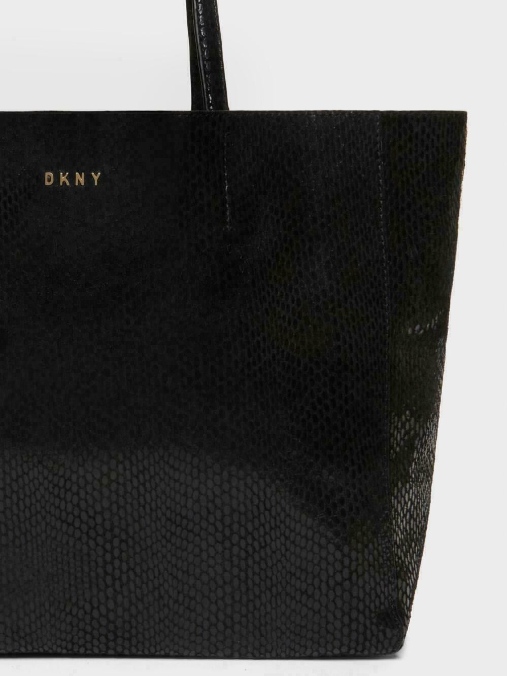 DKNY logo-plaque tote bag - Black