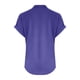 thumbnail image 4 of Camiseta sin mangas de verano holgada con cuello en V y pliegues para mujer: dobladillo curvo, poliéster fluido, para todas las estaciones, 4 of 4