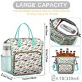 thumbnail image 5 of White Dinosaur Silhouette Pattern Womens Lunch Box for Work,Insulated Large Lunch Bag for Tween and Teen,Loncheras Para Mujer,Leakproof Adult Lunch Bag for Work,Beach,Travel,Picnic,Camping, 5 of 7