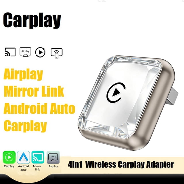 Adaptador Wireless CarPlay 4en1 Airplay/Mirror Link/Android Auto/Carplay AI Box Dongle USB Inteligente del Coche B