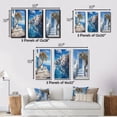 thumbnail image 4 of Designart "Greece Cycladic euphony III" Nautical & Beach Framed Wall Art Set Of 3 - White Greece Frame Gallery Set For Office Decor, 4 of 7