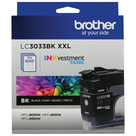 UPC: 0012502650737 | Brother Genuine LC3033BKS Super High-yield Black INKvestment Tank Printer Ink Cartridge