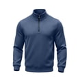 thumbnail image 3 of happyYEE Quarter Zip Sweatshirt for Men - Fall Stand Neck Fleece Sweatshirt - Casual Warm No Hood Pullover Tops with Pockets, 3 of 8