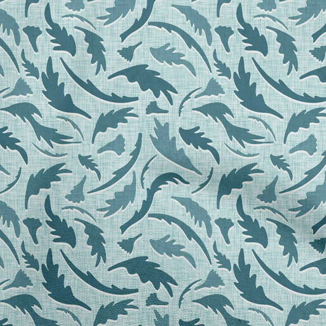 oneOone Rayon Dark Teal Green Fabric Asian Block Sewing Material Print Fabric By The Yard 56 Inch Wide