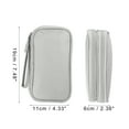 thumbnail image 4 of Unique Bargains Electronic Organizer Cable Double Layers Portable Pouch Gray Small, 4 of 6