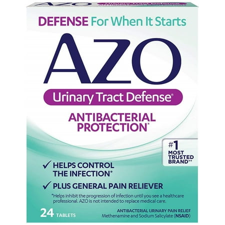 2 Pack - AZO Urinary Tract Defense Tablets, Antibacterial Protection 24