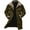 #+003Dark Green, variant on Men's Suede Jacket Patchwork Vintage Plush Reversed Collar Long Sleeve Zipper Jacket Loose Warm Multi-Pocket In Winter Coat Khaki 2XL