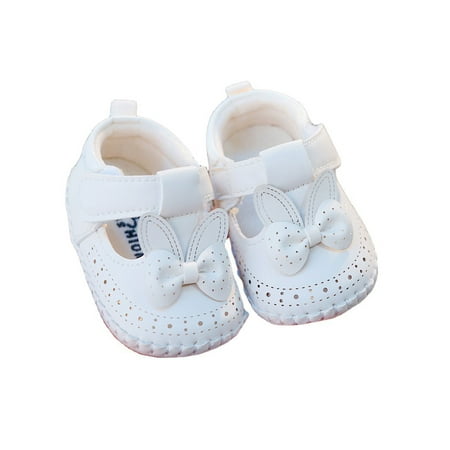 

Zodanni Newborn Flats Prewalker Mary Jane First Walkers Crib Shoes Baby Girls Princess Dress Shoe Infant Breathable Soft Sole Beige 4.5C