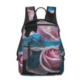 thumbnail image 1 of Vsdgher Blue Lipped Pit Viper And Three Pink Roses Pattern Travel Laptop Backpack,Lightweight Backpack Travel Hiking Daypack Backpack Work Bag for Men Women, 1 of 7