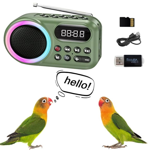 LYML.E1 Parrot learning machine Interactive Bird Learning Machine Bird Toys with Voice Recording, Whistling, and Singing Capabilities