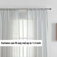 thumbnail image 3 of THD Zoey Faux Linen Textured Semi Sheer Window Rod Pocket Thick Curtains Drapery Panels, 2 Panels, 3 of 8