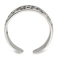 thumbnail image 2 of Auriga Fine Jewelry 925 Sterling Silver Antiqued Floral Toe Ring for Women, 2 of 6
