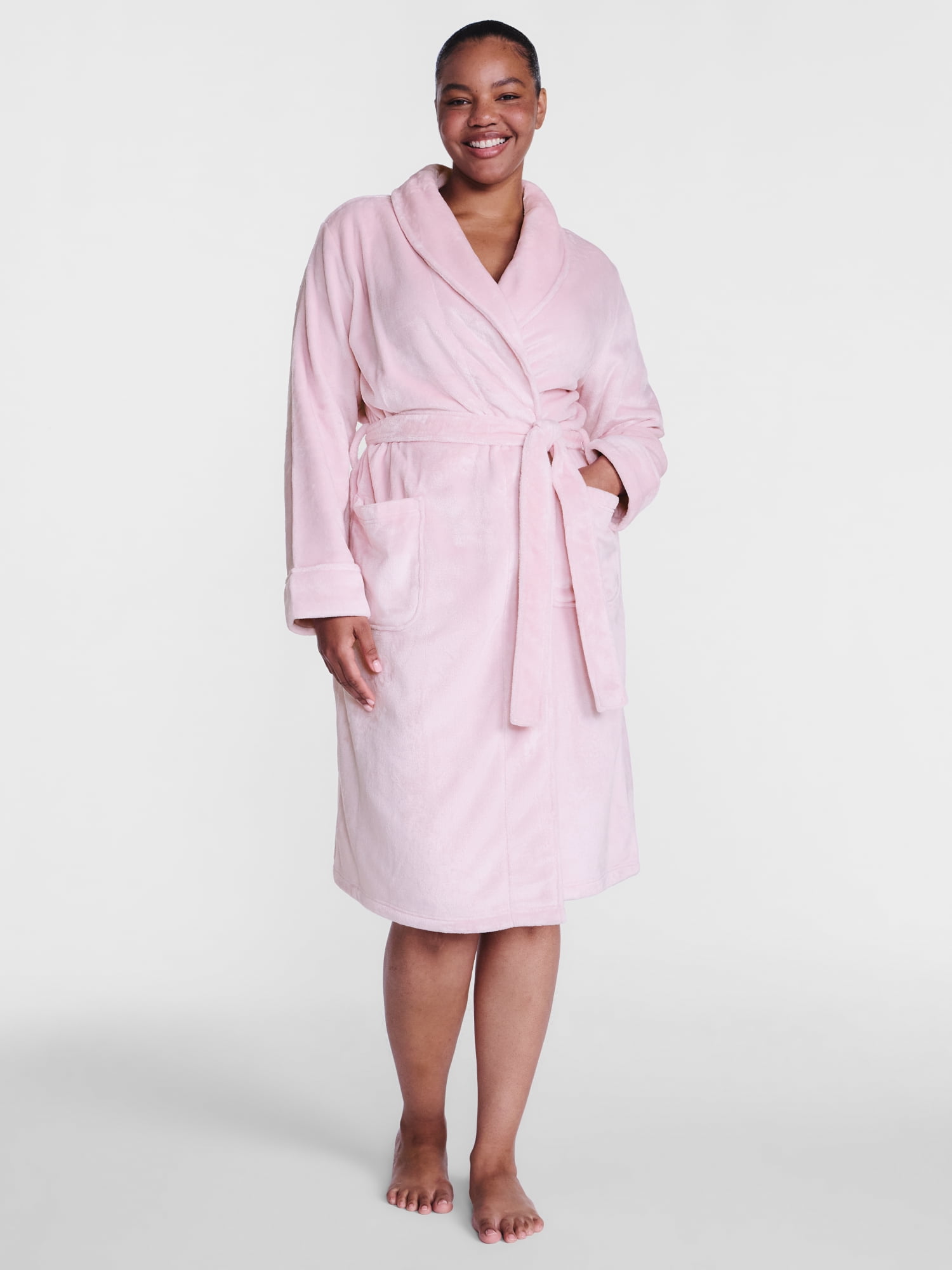 Joyspun Women's Plush Robe, Sizes S-3X