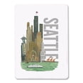 thumbnail image 2 of Seattle, Washington, Vintage Watercolor Skyline Vertical, Lantern Press, Premium Playing Cards, 52 Card Deck with Jokers, USA Made, 2 of 5