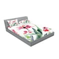 thumbnail image 2 of Ambesonne Floral Fitted Sheet & Pillow Sham Set, Watercolor Pastel Boho, Queen, Multicolor, 2 of 2