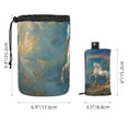 thumbnail image 5 of PhooArto Drawstring Cosmetic Bag, Barrel Shaped Portable Travel Makeup Bags, Rainbow Unicorn Painting Large Capacity Waterproof Multifunctional Bucket Toiletry Bag, 5 of 6