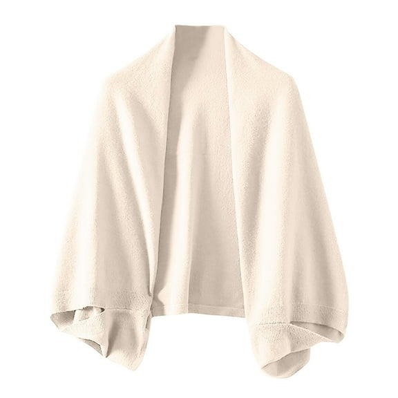 Bibifish Womens Lightweight Warm 2-in Knit Shawl Scarf with Sleeves Loose fit Autumn winter home leisure wear & workout indoor cozy Shawl