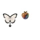 thumbnail image 1 of Reloj de pared de resina, estatua, escultura, figura, mini mueble de mesa, acrílico, funciona con pilas, mariposa, flor, imagen, adecuado para sala de, 1 of 8