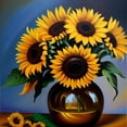thumbnail image 2 of Summer Splendor - Blooming Sunflower Canvas Wall Art, 2 of 2