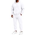 thumbnail image 5 of CCRFTGI Mens 2 Piece Tracksuit Casual Athletic Zipper Long Sleeve Pullover Joggers Fall Fashion Gym Workout Tracksuits White L, 5 of 6