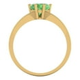 thumbnail image 4 of 1 ct Heart Cut Simulated Green Diamond Solitaire 18K Yellow Gold Womens Engagement Ring, 4 of 5