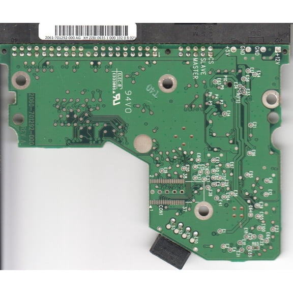 WD800BB-56JKC0, 2061-701292-000 AG, WD IDE 3.5 PCB