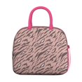 thumbnail image 2 of Insulated Lunch Bag for Women, Floral Print Oxford Fabric Lunch Box, Leakproof Thermal Cooler Tote for Work, School & Picnic, Leopard Animal Print, 2 of 5