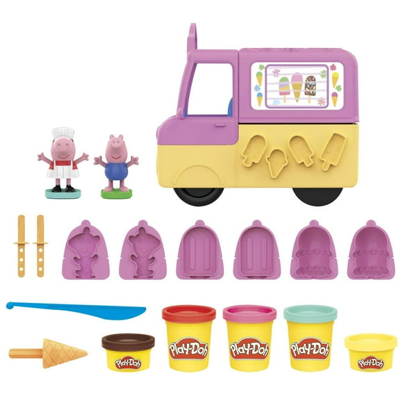 Set de Masas Play Doh Camión de Helados Peppa Pig Figuras y 5 Latas para Niños a Partir de 3 Años