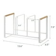 thumbnail image 6 of Yamazaki Home Vertical Plate Organizer, White, Steel + Wood, Supports 19.8 pounds, No Assembly, 6 of 6
