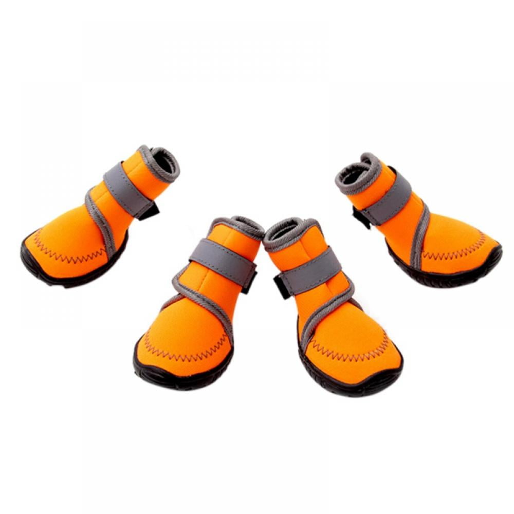 Luxsea 2 Pair Pet Dog Shoes With Hook Loop Closure Waterproof Booties