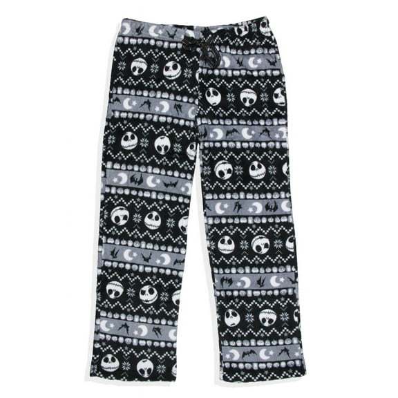 The Nightmare Before Christmas Women's Jack Skellington FairIsle Minky Plush Pajama Pants