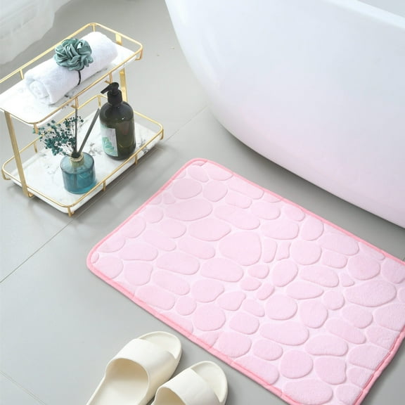 Tahtuvzn School Foam Bath Rug Non Slip Embossed Bathroom Mat, Soft and Comfortable Rugs,15.74x23.62", Home Decor