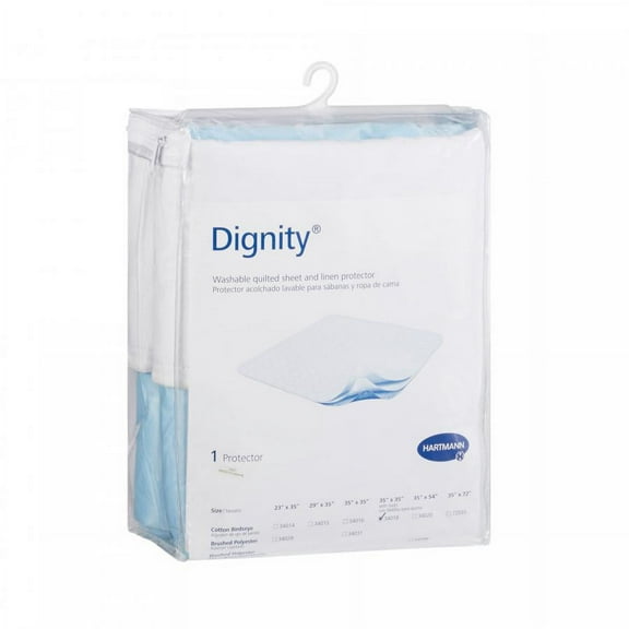 Dignity Washable Quilted Sheet and Linen Protector, Reusable, Cotton Core, Moderate Absorbency, 35 Inches x 35 Inches, 1 Count