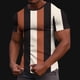 thumbnail image 5 of Ceisia Men's Summer Casual Slim Fit Crew Neck Short Sleeve T-Shirt Multi-Color Vertical Striped Waffle Knit Stretch Fabric Orange M Gifts, 5 of 6