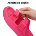 thumbnail image 4 of VONMAY Unisex Slides Sandals Thick Sole Pillow Sandals with Adjustable Double Buckle, 4 of 7