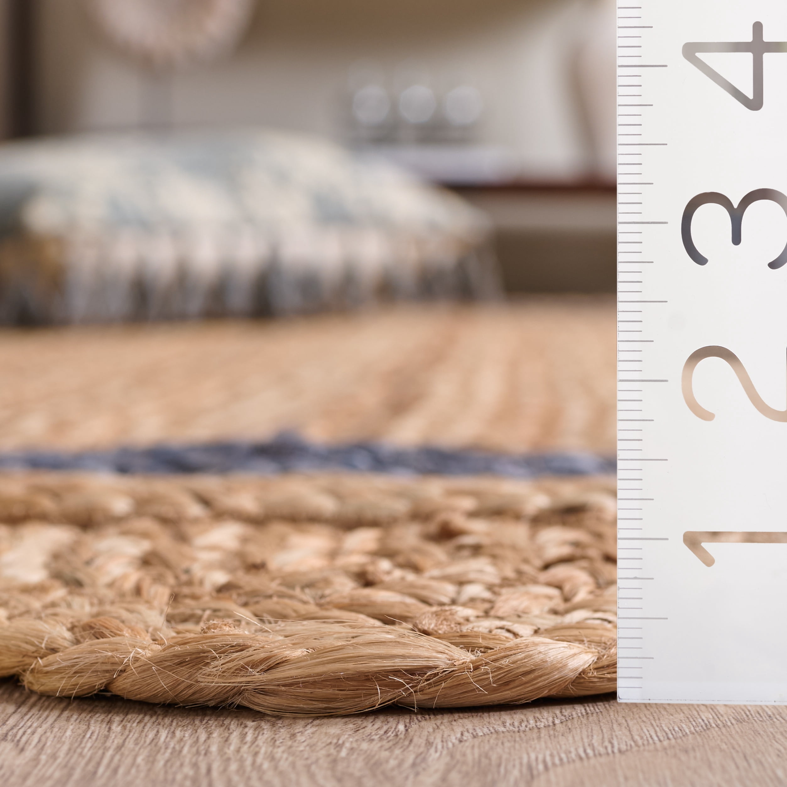 Safavieh Natural Fiber Archibald Bordered Area Rug, Natural/Blue, 9' x 12'