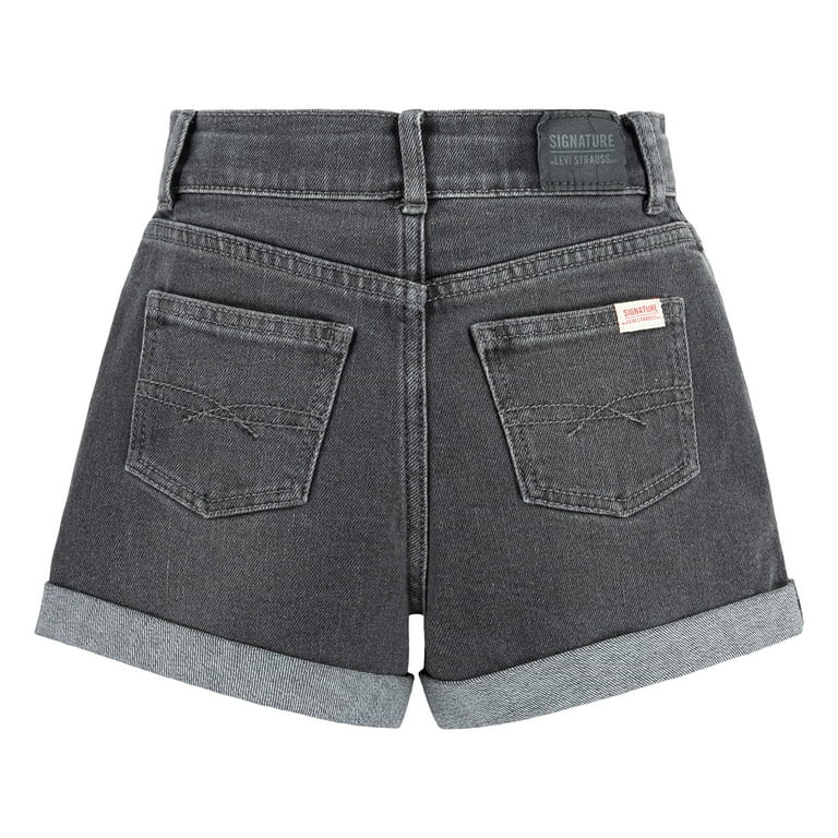 Levi Strauss Signature Girl High Rise Mom Denim Shorts