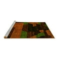 thumbnail image 2 of Ahgly Company Machine Washable Indoor Round Abstract Yellow Modern Area Rugs, 8' Round, 2 of 4
