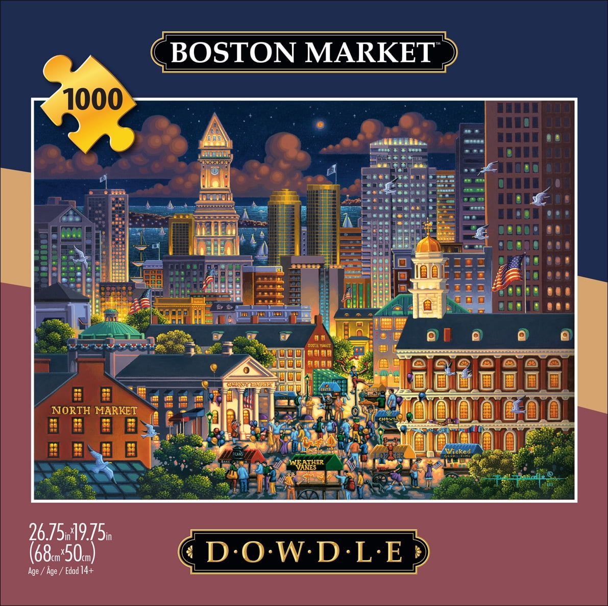 Buffalo Games 1000-Piece Boston Market Interlocking Jigsaw Puzzle for Adults Ages 14+