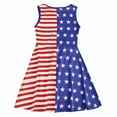 thumbnail image 3 of Benylion 4th of July Dresses Toddler Girl American Flag Tank Dress Summer Sleeveless Dresses for 7-8 Years, 3 of 6