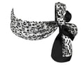 thumbnail image 4 of ALLYDREW 100% Silk Neckerchief Silk Square Scarf - White Leopard (20" x 20"), 4 of 6