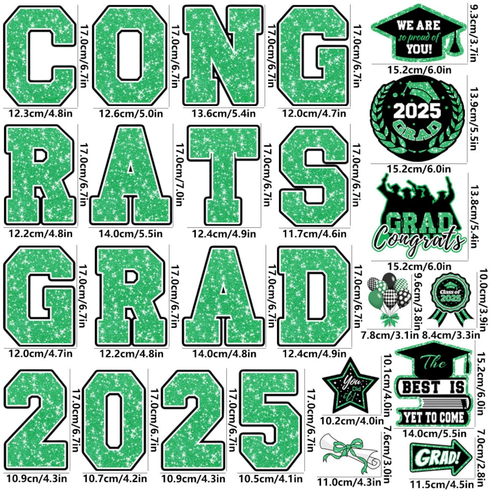 Stickers,2025 Graduation Car Magnets Decorations Graduation Fridge Magnets Car Garage Door Stickers Class Of 2025 Congrats Grad Cruise Door Decorations