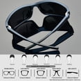thumbnail image 4 of KANASTAL Polarized Sunglasses for Men Women UV Protection Square Shades for Running, Fishing, Driving, Sports Blue Frame Black Lens, 4 of 6