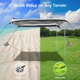 thumbnail image 4 of Carpa de playa BEW, toldo portátil, 3 x 3 m, UPF 50+, a rayas negras, 4 of 7
