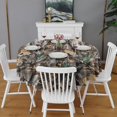 thumbnail image 2 of Brown Green Camo Leaves Branches Pattern Round Tablecloth 60"x60",Wrinkle Wipeable Table Cloth for Kitchen Dining Room Picnic Patio Party, 2 of 6