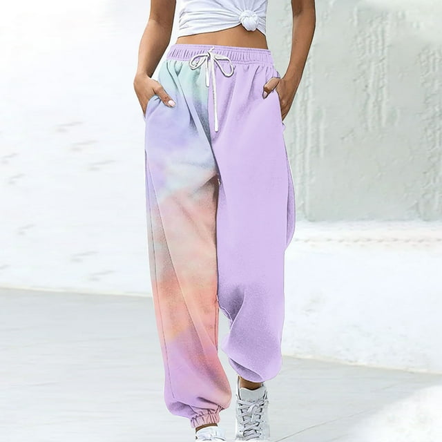 Wensltd Women Sweatpants with Drawstring Baggy Joggers Pants