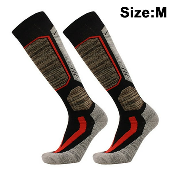 Peroptimist Peroptimist Wool Ski SocksThermal Warm Knee High Cushioned Socks Black 3539