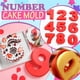 thumbnail image 1 of Juego de moldes para tartas numeradas (0-9) - Molde antiadherente de silicona para pasteles de cumpleaños, chocolates, jabón y bricolaje - aptos para horno, microondas, congeladores y lavavajillas, 1 of 2