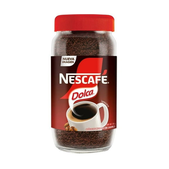 Café soluble Nescafé Dolca mezclado con caramelo 80 g